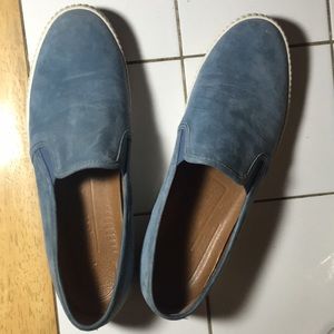 Frye Blue Suede Camille boat shoe sneakers 11